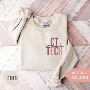 Personalized CT Tech Sweatshirt, Custom CT Technologist Shirt, CT Tech Gift, Nurse Appreciation Gift, Computed Tomography Crewneck, Cat Scan