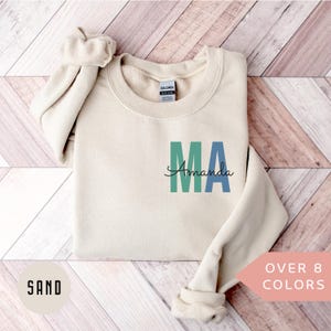 Personalized MA Nurse Sweatshirt, Custom MA Nurse Shirt, MA Nurse Gift, Nurse Appreciation Gift, Medical Assistant Crewneck,Ma Nurse Sweater