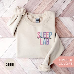 Personalized Sleep Lab Sweatshirt, Custom Sleep Lab Technician Shirt, Sleep Tech Gift,Nurse Appreciation Gift, Polysomnographic Technologist
