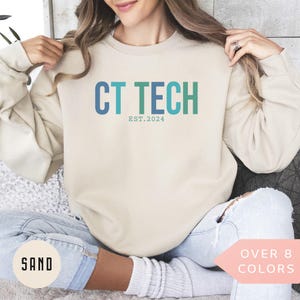 Personalized CT Tech Sweatshirt, Custom CT Technologist Shirt, CT Tech Gift, Nurse Appreciation Gift, Computed Tomography Crewneck, Cat Scan