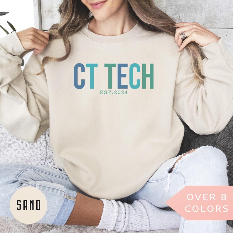 Personalized CT Tech Sweatshirt, Custom CT Technologist Shirt, CT Tech