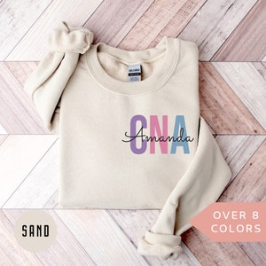 Personalized CNA Nurse Sweatshirt, Custom CNA Nurse Shirt, CNA Nurse Gift, Nurse Appreciation Gift, Certified Nursing Assistant Pullover