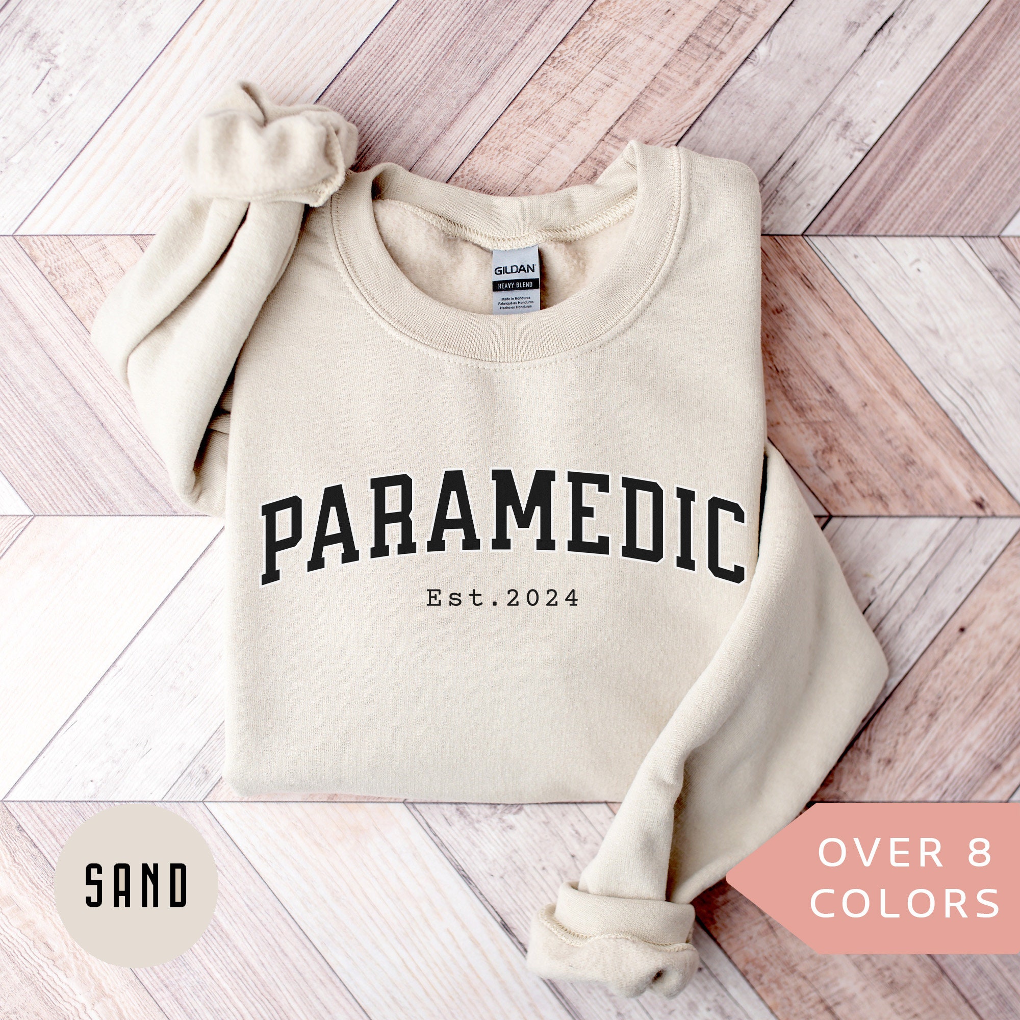Personalized Paramedic Sweatshirt, Custom Paramedic Shirt, Paramedic Gift, Emergency Medical Technician Crewneck, EMT Pullover, EMS Sweater