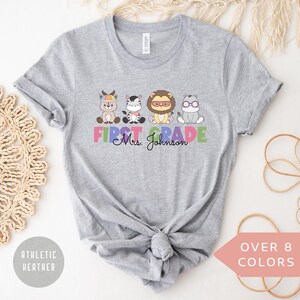 Personalized First Grade Teacher Shirt, Gift for Back to School Teacher, Custom First Grade Teacher T-shirt, Teacher Appreciation Tshirt