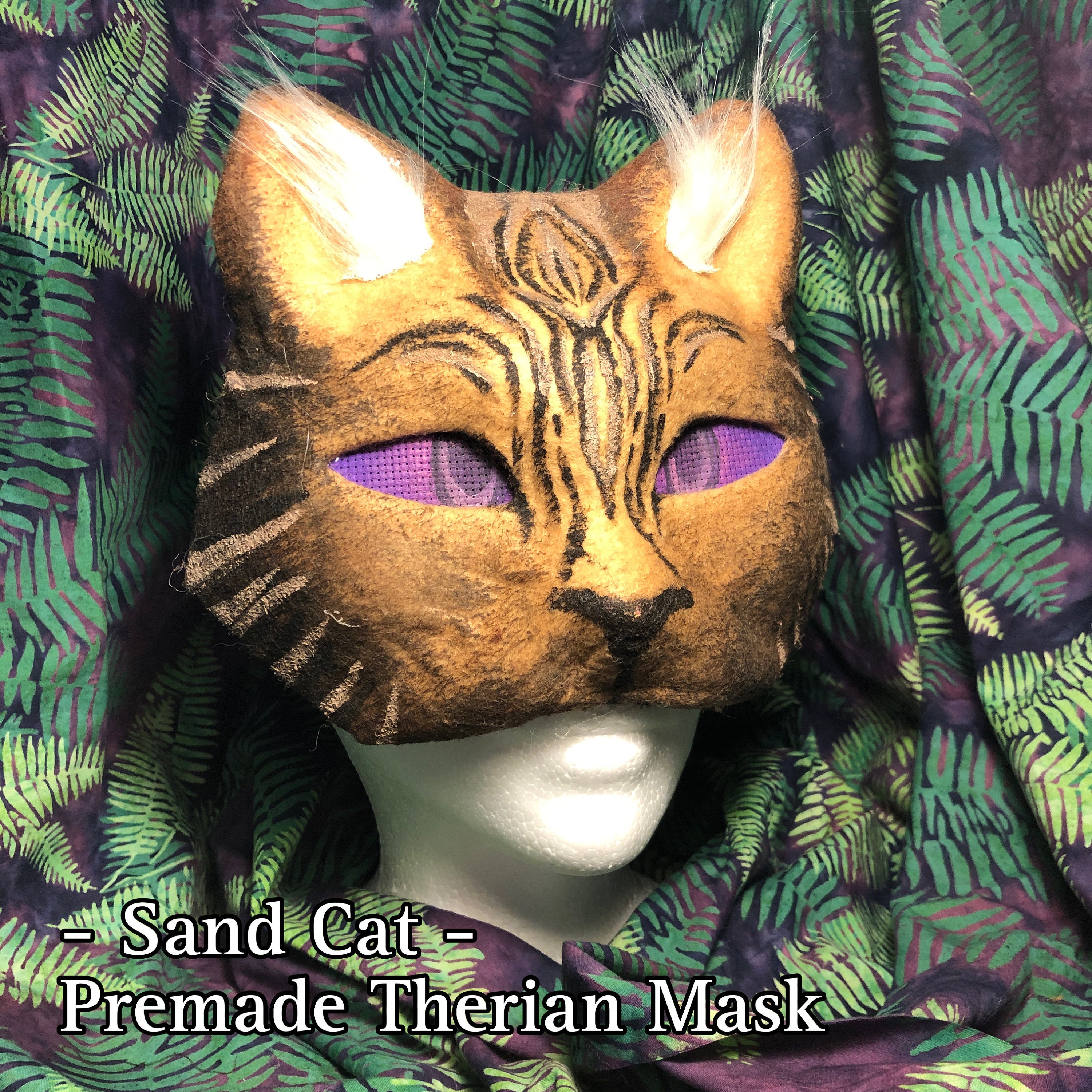 Two Blank/plain Paper Mache Cat/fox Masks With Mesh. Now Includes Mesh for  Eyes Works Well for Making Your Own Therian Masks 
