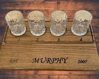WHISKEY FLIGHT Includes 4 Glasses