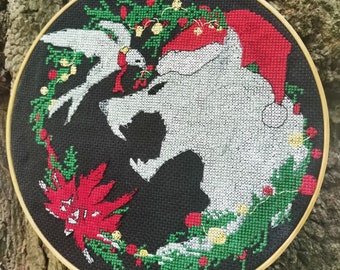 Festive The Witcher Cross Stitch Christmas Design: Printable PDF Pattern Instant Download