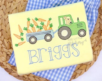 Tractor Easter Shirt: Custom Monogrammed Toddler Outfit