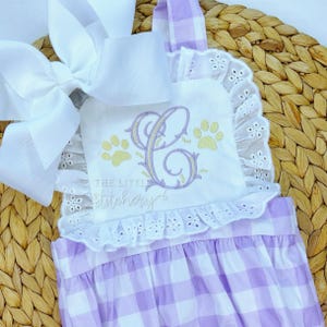 Tuta monogrammata con stampa a zampa di tigre / Tuta da football a quadretti personalizzata per ragazze / Completo personalizzato con monogramma della squadra / Tuta da football Tigers /
