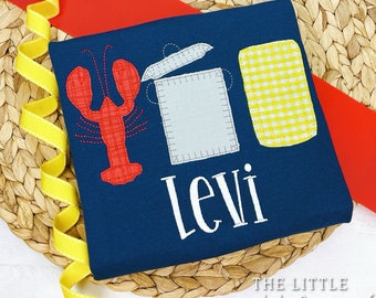 Personalized Crawfish Applique Shirt: Cajun Toddler Outfit