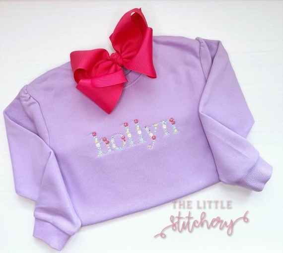 Girl Floral Name Monogram Shirt | Everyday Toddler Outfit Idea