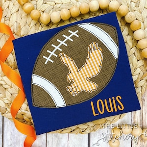 Eagle Football Applique Shirt | Tigers Fan Gear | Kids Tailgating Outfit | College Team |