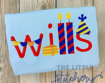 Personalized Birthday Shirt: Monogrammed Kids Party Outfit