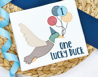 One Lucky Duck Birthday Shirt: Custom Toddler Bday Outfit