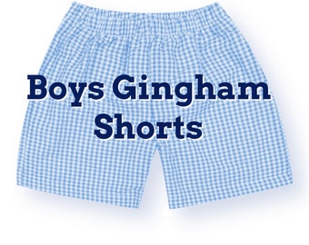 Boys Gingham Seersucker and Windowpane Shorts