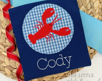 Monogrammed Crawfish Applique Shirt: Personalized Cajun Toddler Outfit