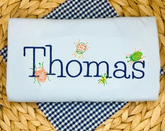 Bug Name Shirt: Custom Boys Name, Personalized Toddler Tee