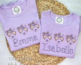 Bow Tiger Trio Shirt: Personalized Louisiana Football Fan Gear