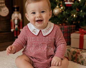 Baby Boy Christmas Bubble: Personalized Holiday Outfit