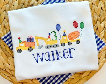 Construction Birthday Shirt: Custom Tractor Outfit