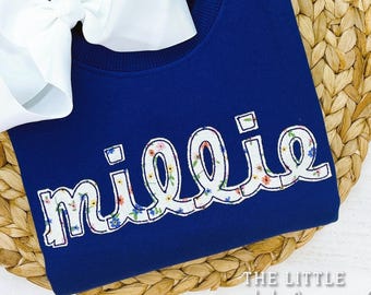 Applique Name Sweatshirt: Custom Embroidered Toddler Outfit