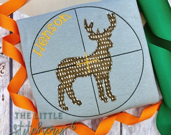 Buck Hunting Applique Shirt: Custom Deer Outfit