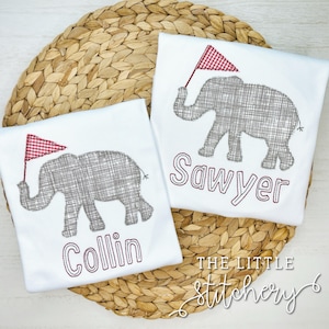 Elephant Football Applique Shirt | Football Fan Gear | Toddler Tailgating Outfit | Southern Kids Sports Shirt |