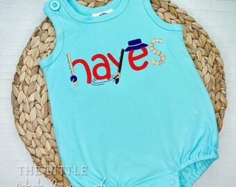 Fishing Name Bubble: Custom Kids Fishing Monogram