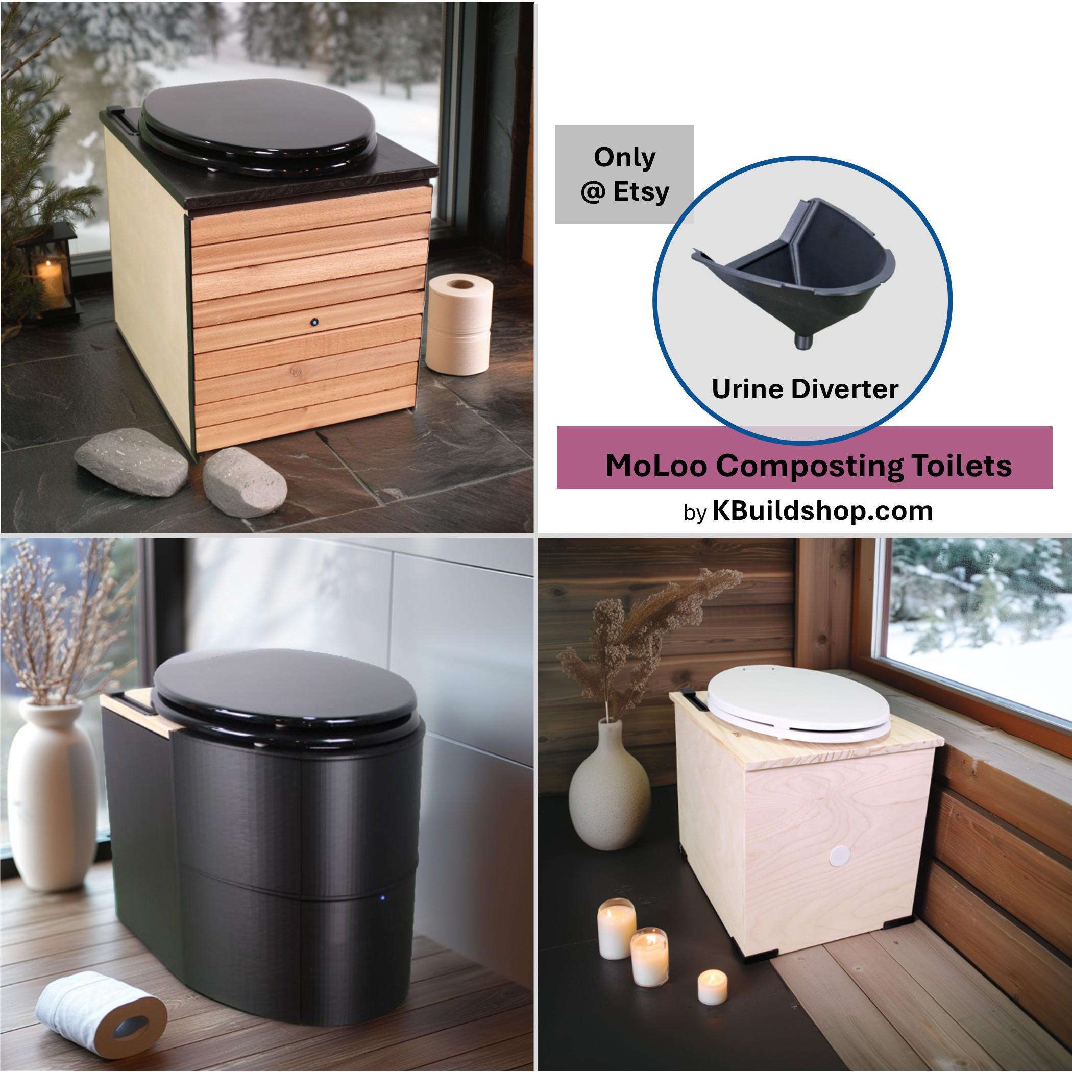 Kildwick Séparateur D'Urine Classique Noir Pour Toilettes à Compost - Qualité Originale