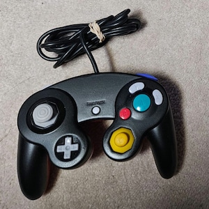 Custom painted black and red OEM GameCube Controller
