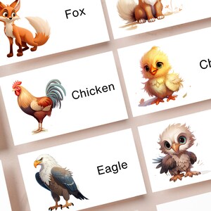 Baby Animal Matching Cards for Kids With Digital Animal Printable ...