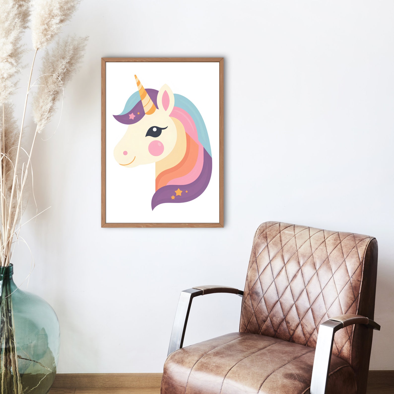 Unicorn Printable Wall Art for Kids With Colorful Nursery Kid Art for