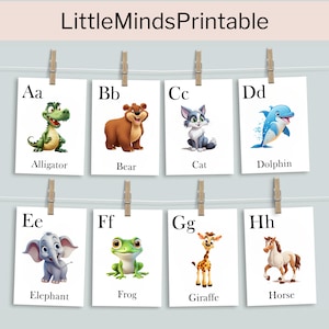 Animal Alphabet Flashcards for kids