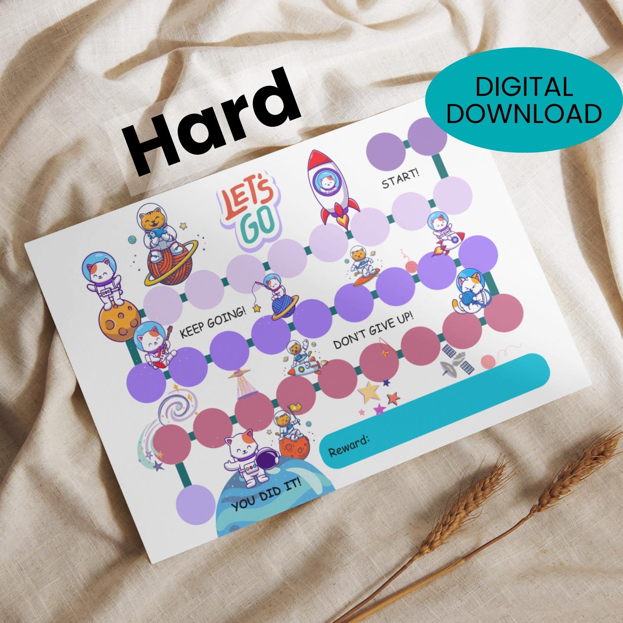 Space Cat Chart.pdf Space Cat Reward Chart for Kids With Printable Achievement Award and ...
