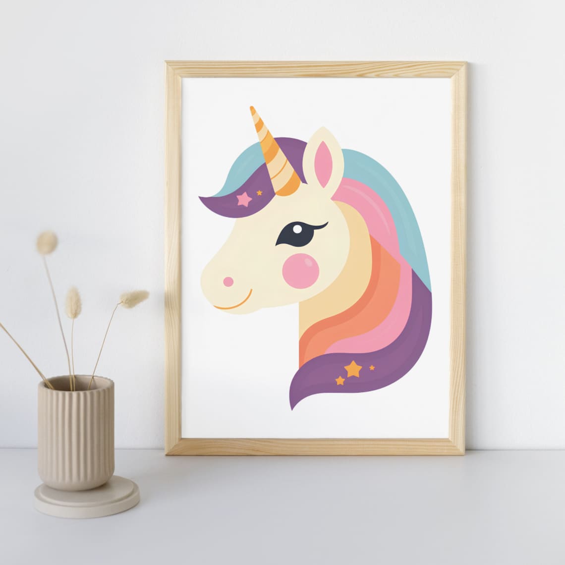 Unicorn Printable Wall Art for Kids With Colorful Nursery Kid Art for