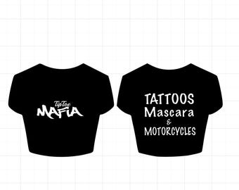 Tattoos, Motorräder & Mascara Crop Top - TipToe Mafia