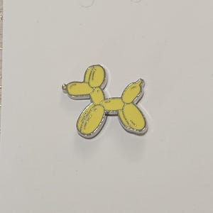 Yellow Balloon Dog  Pin  | Enamel Pin | bag Pin | Gift Badges and Pins