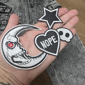 Edgy Punk Rock/Goth/Skater DIY Patch Set
