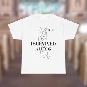 Ik overleefde Alex G tshirt muziekfans grafisch T-shirt cadeau voor indie muziek mode esthetische oversized muziek merch vintage indie band shirt Alex G