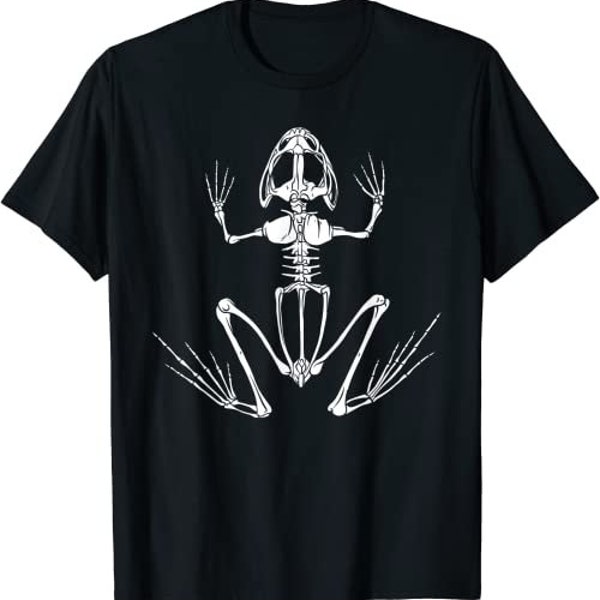 Skeleton Frog Lazy Halloween Costume Goth Amphibian Animal  T-Shirt, Sweatshirt, Hoodie - 27703