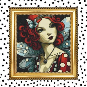 Elegant Fairy Cross Stitch Pattern, Pattern Keeper Compatible, Detailed Fairy Design for All Skill Levels