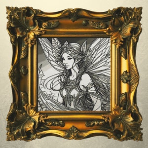Fairy Cross Stitch Pattern - DIY Fantasy Embroidery - Instant Download PDF - Enchanting Mythical Needlework