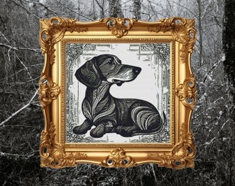 Dachshund Cross Stitch Pattern - Pet Embroidery DIY (PDF Pattern)
