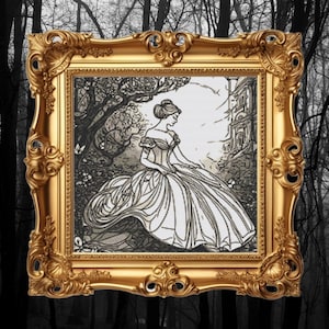 Timeless Fairy Tale Decor - Handmade Cinderella Art - Elegant Cross Stitch Project - Cinderella Embroidery - Magical Fairy Tale Decor