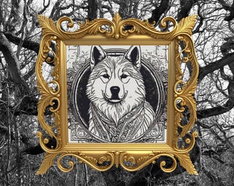 Majestic Akita Inu Cross Stitch Pattern – Dog Embroidery (PDF Pattern)