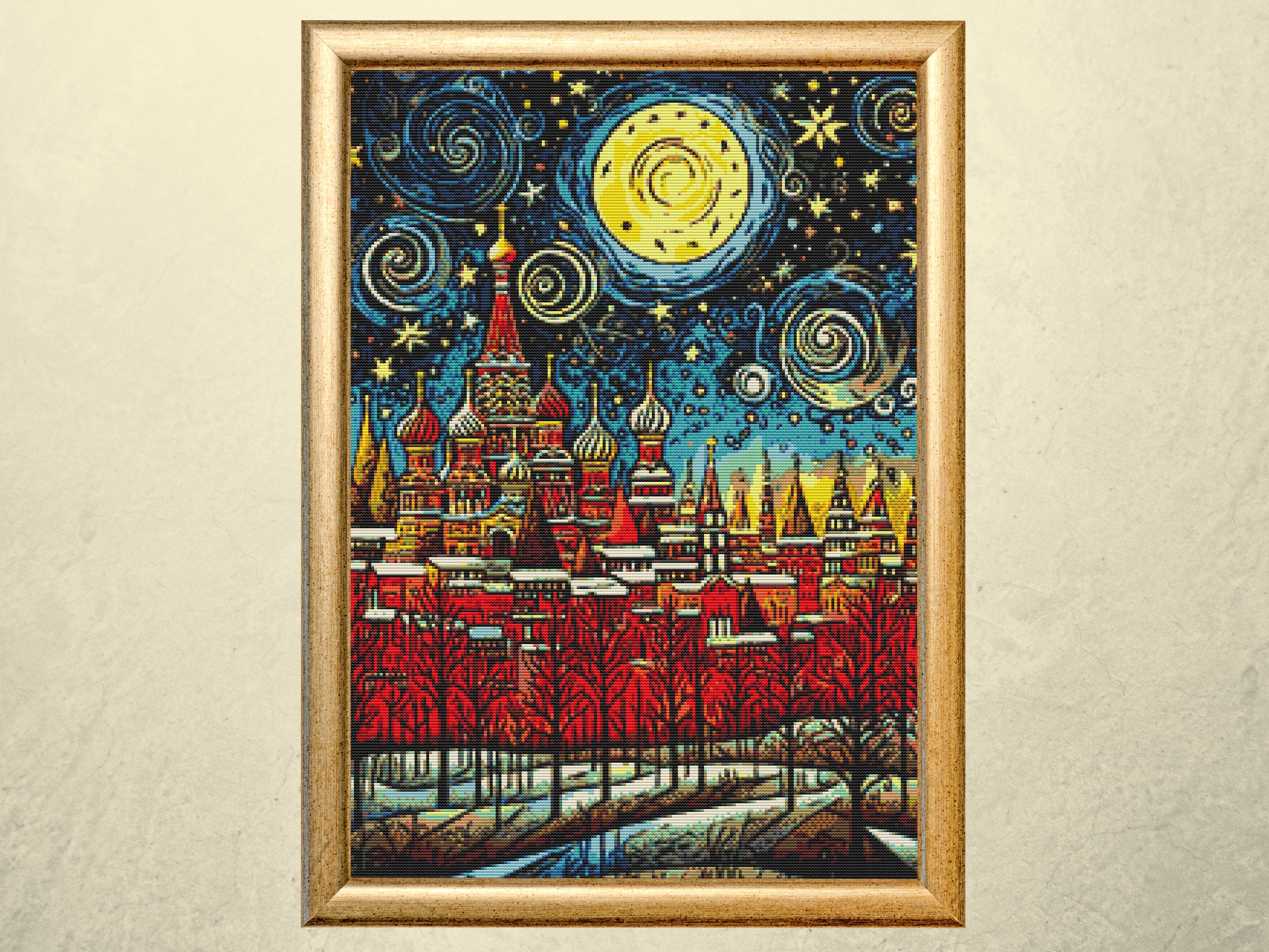 Moscow Cityscape Cross Stitch Pattern, Pattern Keeper Compatible ...