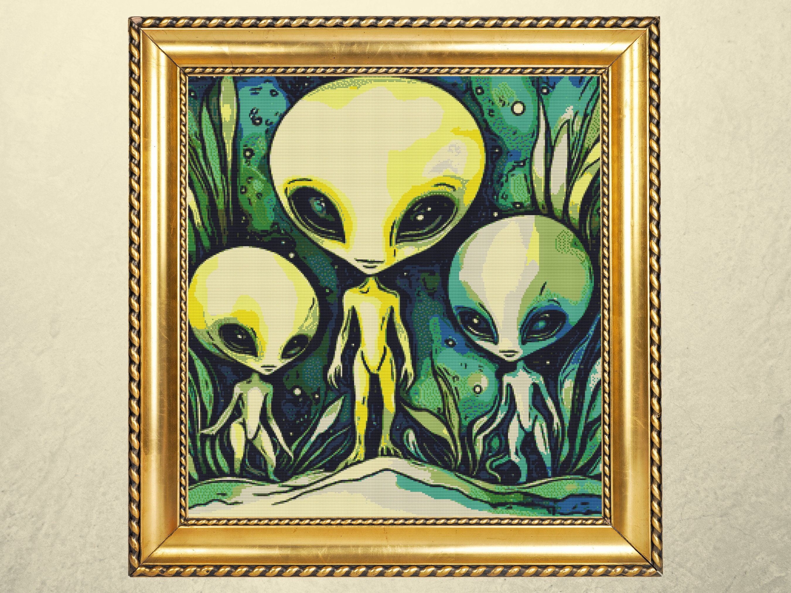 Alien Family Cross Stitch Pattern, Pattern Keeper Compatible, Intricate ...