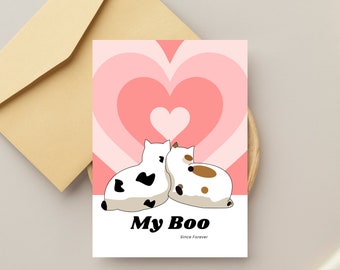 Digital Cat Lover's Love & Anniversary Greeting Card - Meowentine's Day or Special Anniversary - Cute Cat-themed Instant Download