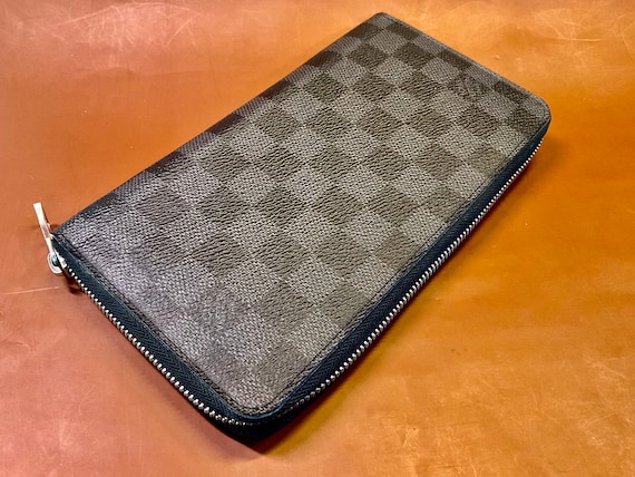 希少品♪【LOUIS VUITTON】Zippy Wallet 財布 Damier Graphite Louis Vuitton Damien Checkered Graphite Zippy Wallet W