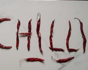 Chillies, Whole Dried Red Chillies, Chilli Peppers,
